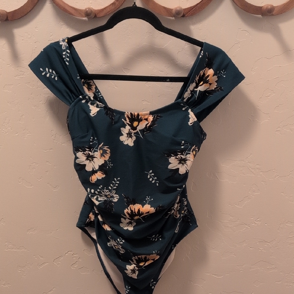 Floral Off-Shoulder Swimsuit